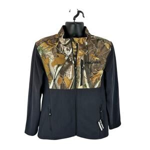 Polaris Men’s Trail Mid Layer Camo Fleece Jacket Size Large Full Zip Outdoors